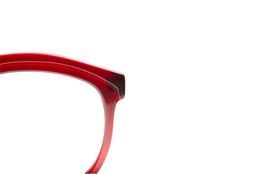 Wink & Nod Venice Sun Readers in Transparent Red — handcrafted Italian acetate frame, photo 4 of 4