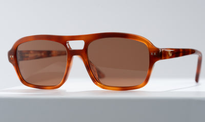 Wink & Nod Milano sunglasses in Cognac — handcrafted Italian acetate frame, photo 1 of 8
