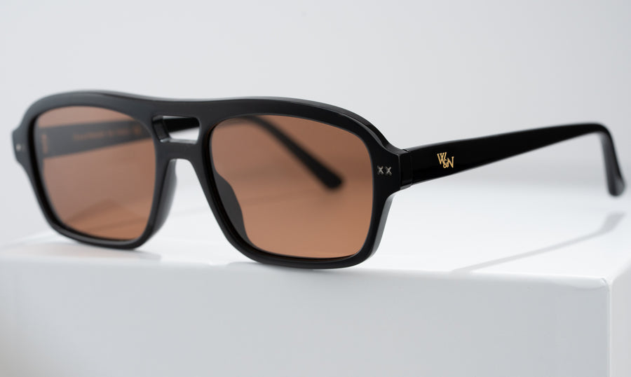 Wink & Nod Milano sunglasses in Classic Black (Noir) — handcrafted Italian acetate frame, photo 1 of 6