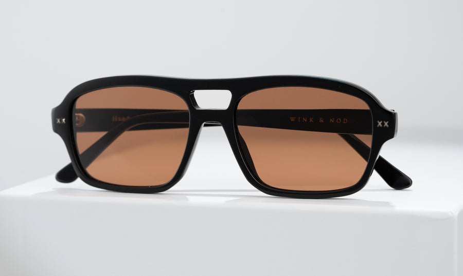 Wink & Nod Milano sunglasses in Classic Black (Noir) — handcrafted Italian acetate frame, photo 2 of 6