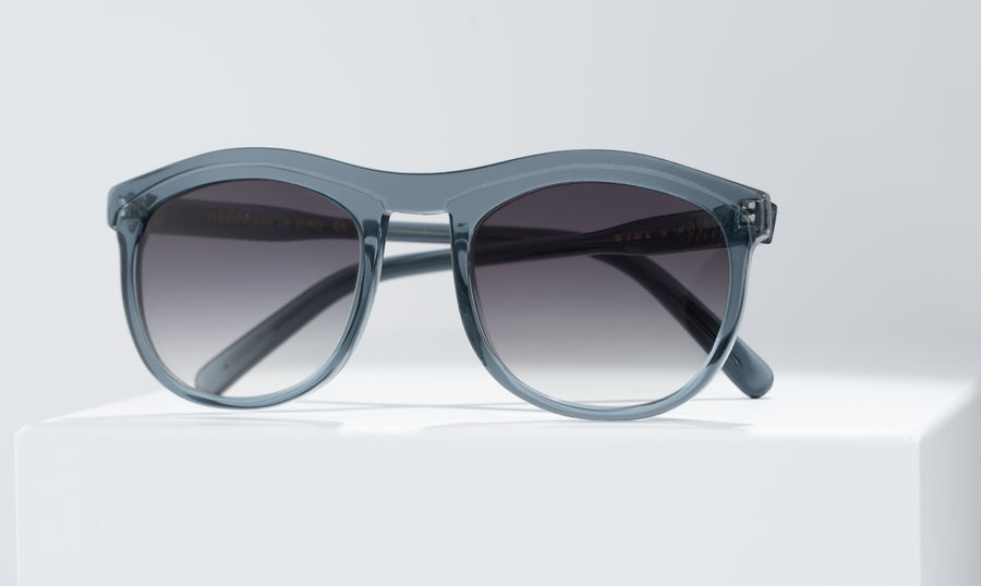 Wink & Nod Venice sunglasses in Crystalline Ice (Azzurro) — handcrafted Italian acetate frame, photo 2 of 6