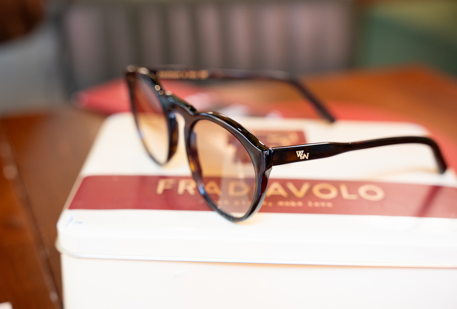 Wink & Nod Roma sunglasses in Havana (Ambra) — handcrafted Italian acetate frame, photo 6 of 12