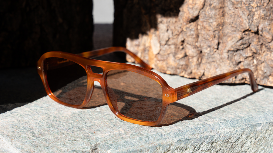 Wink & Nod Milano sunglasses in Cognac — handcrafted Italian acetate frame, photo 8 of 8