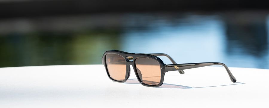 Wink & Nod Milano sunglasses in Classic Black (Noir) — handcrafted Italian acetate frame, photo 6 of 6