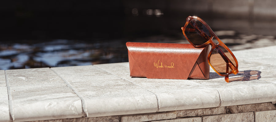 Wink & Nod Milano sunglasses in Cognac — handcrafted Italian acetate frame, photo 3 of 8