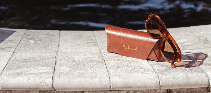Wink & Nod Milano sunglasses in Cognac — handcrafted Italian acetate frame, photo 4 of 8