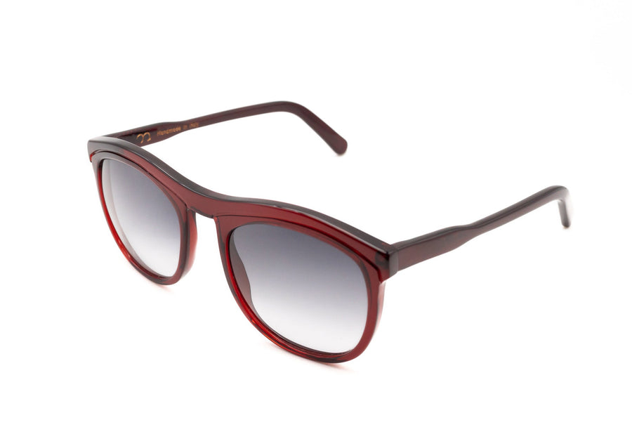 Wink & Nod Venice Sun Readers in Transparent Red — handcrafted Italian acetate frame, photo 2 of 4